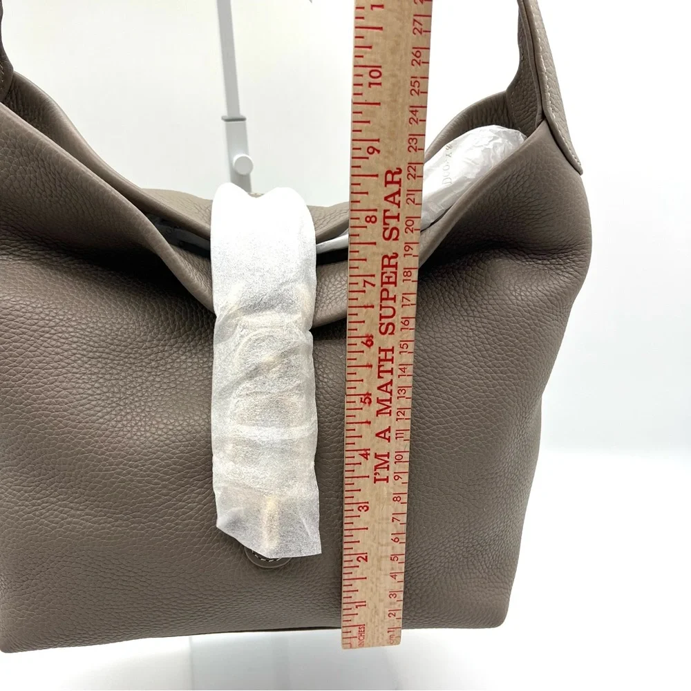 Dooney & Bourke NWT Lucca Logo Lock Hobo Taupe